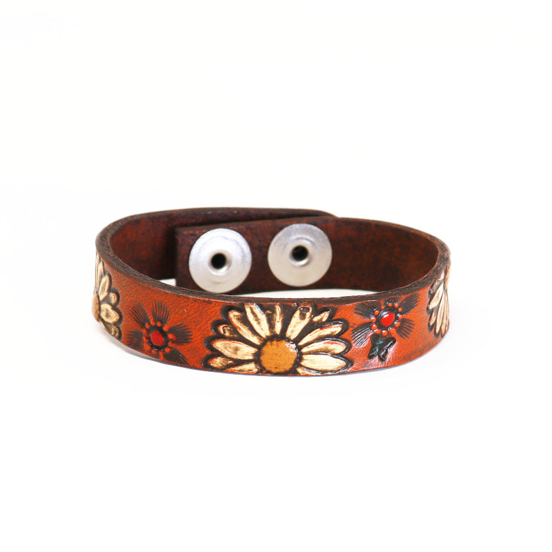 Floral - Daisy with Word Bracelet