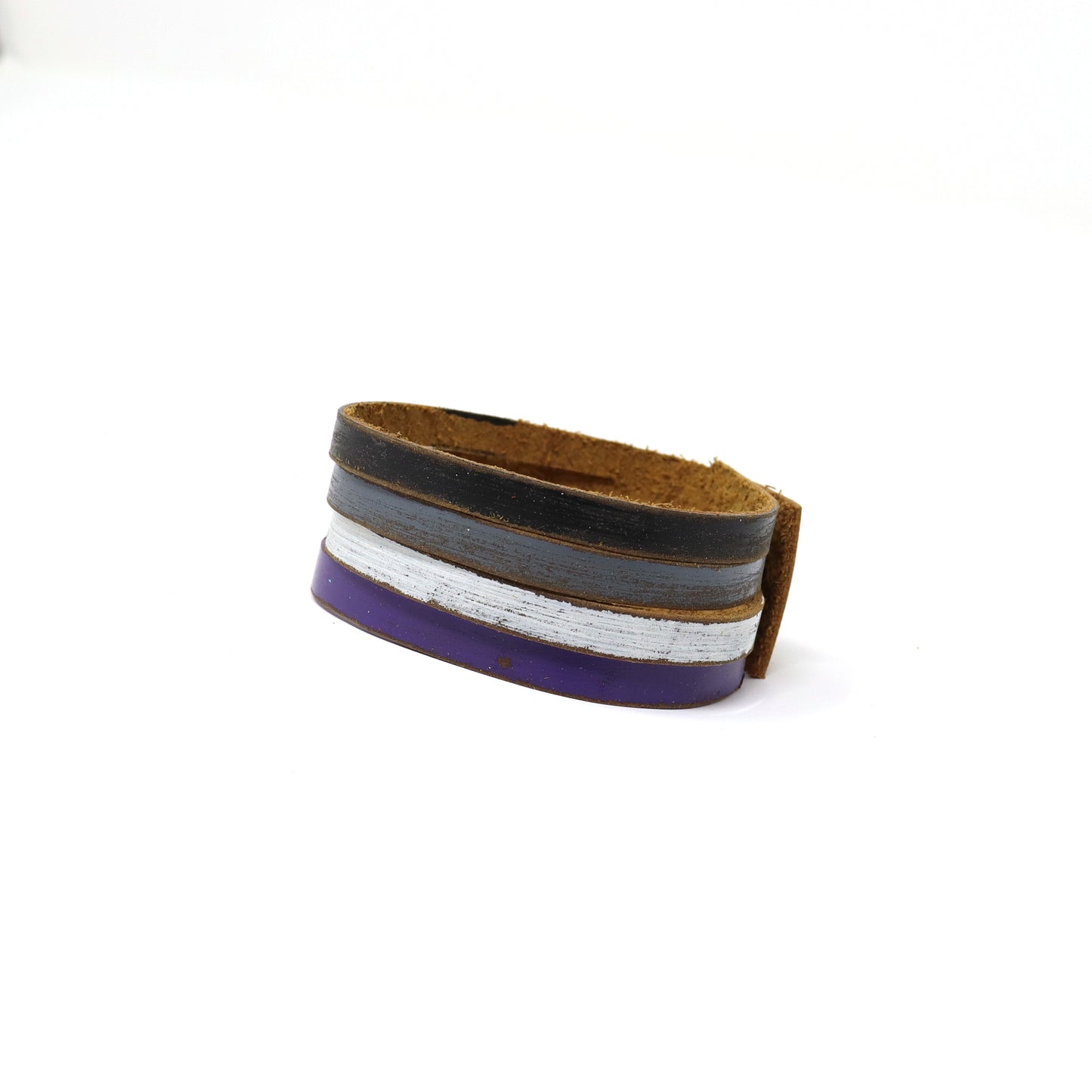 Pride Flag Leather Cuffs