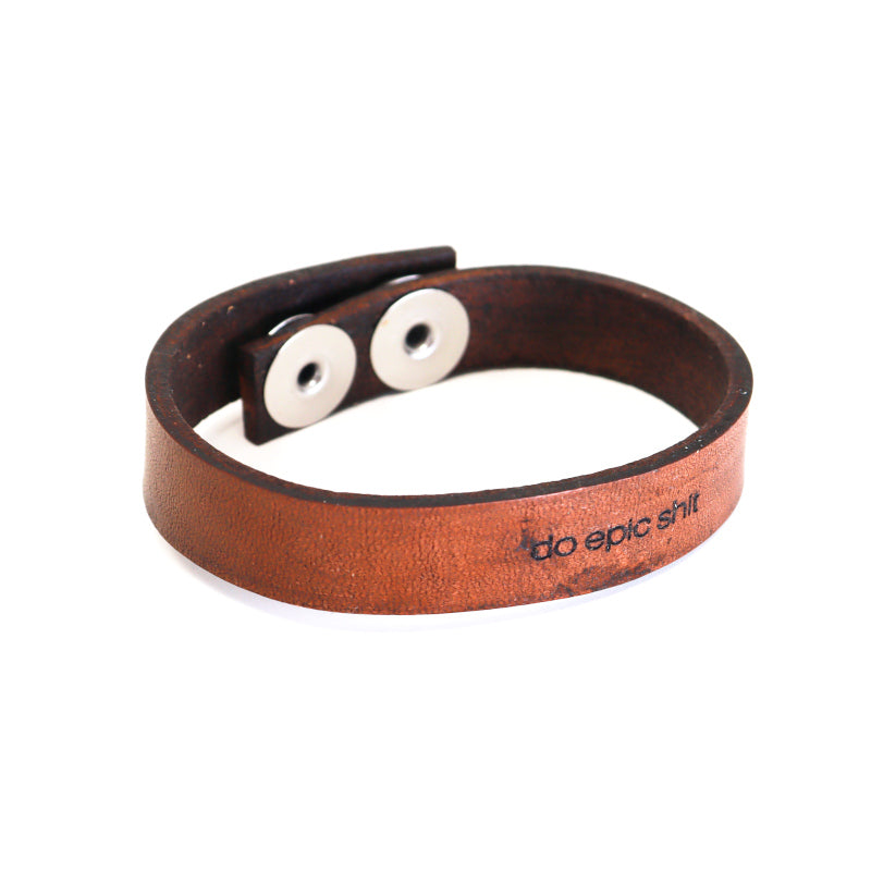 Engraved words Leather Bracelets