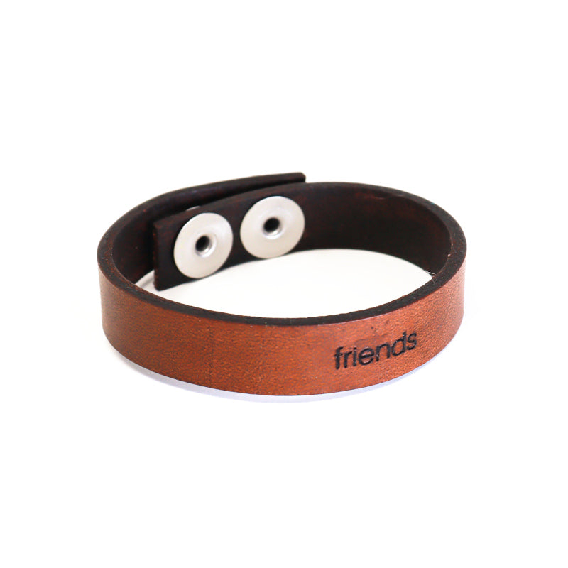 Engraved words Leather Bracelets