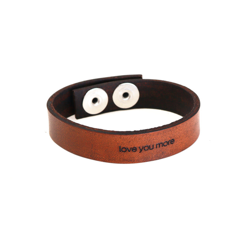 Engraved words Leather Bracelets -Smaller SIzes