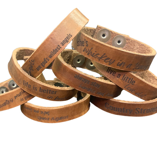 Last Look - Country Music Inspired - Leather Bracelets