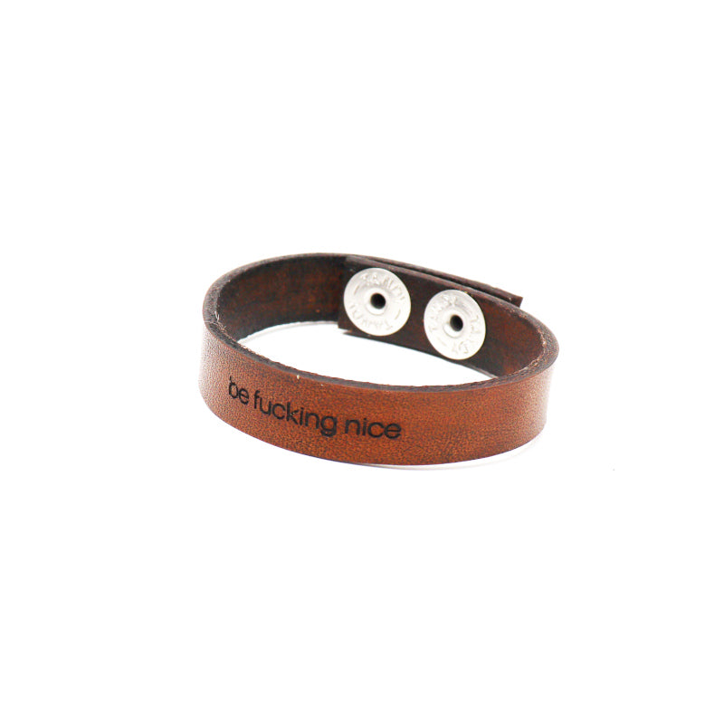 Feisty Phrases - Leather Bracelet