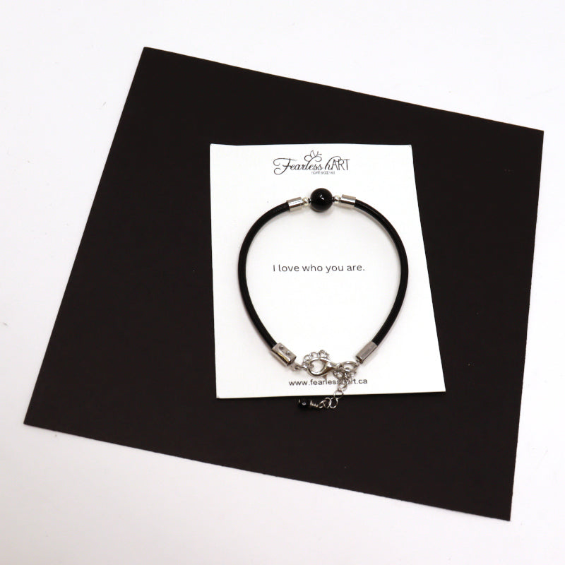 Simple Truth - Gemstone Bracelet on Leather Cord