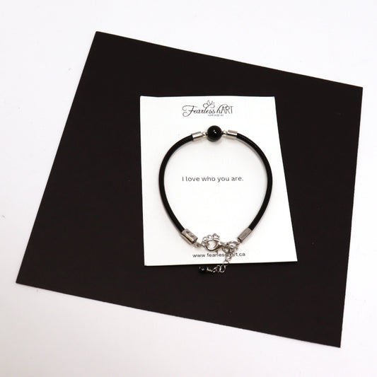 Simple Truth - Gemstone Bracelet on Leather Cord