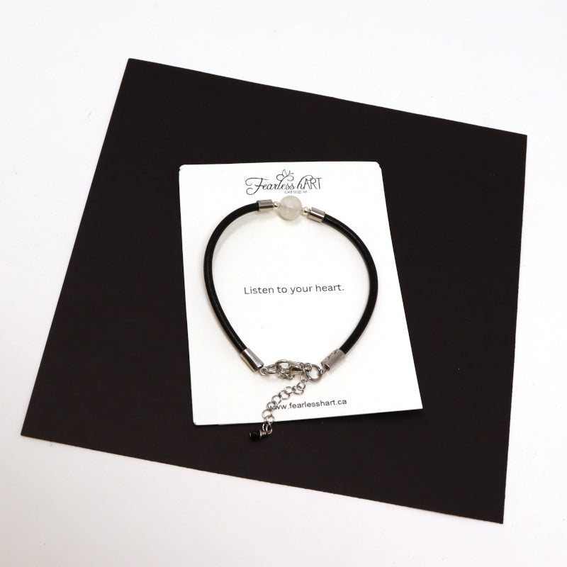 Simple Truth - Gemstone Bracelet on Leather Cord
