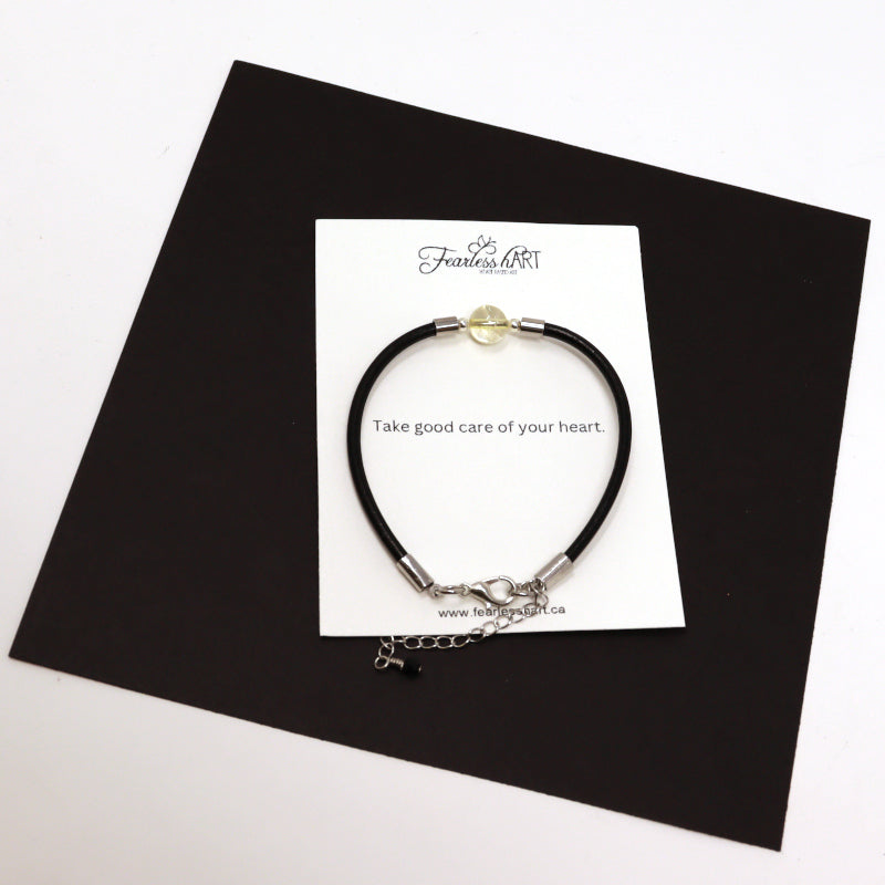 Simple Truth - Gemstone Bracelet on Leather Cord