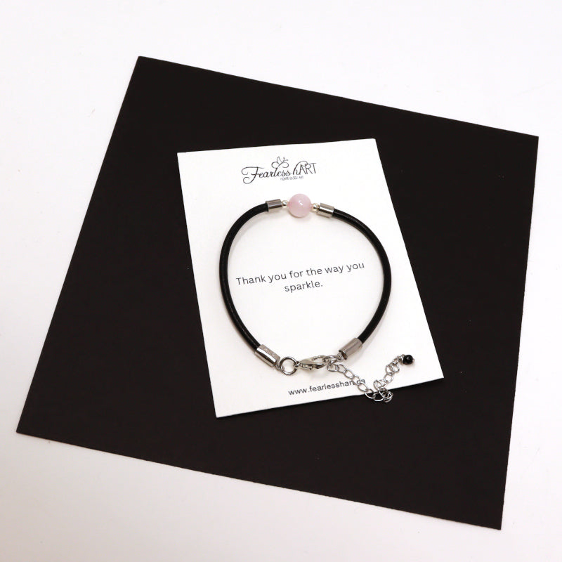 Simple Truth - Gemstone Bracelet on Leather Cord