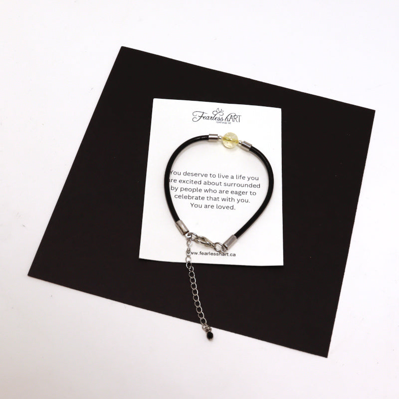 Simple Truth - Gemstone Bracelet on Leather Cord