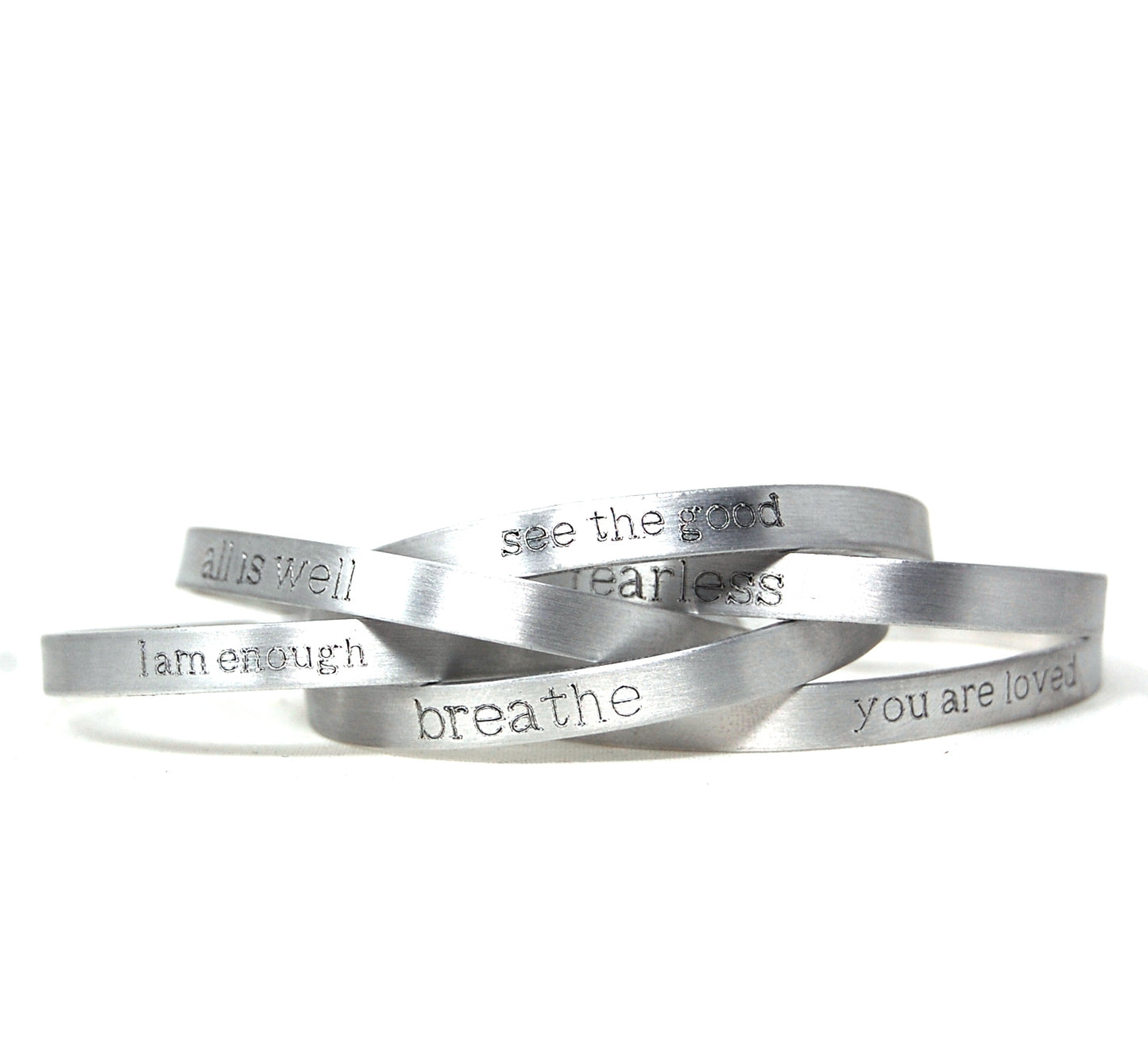 Wearable Reminders - Engraved Metal Bracelets