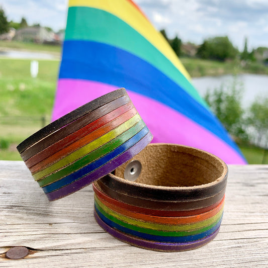 002-14 Pride Flag Cuffs - Fearless hART