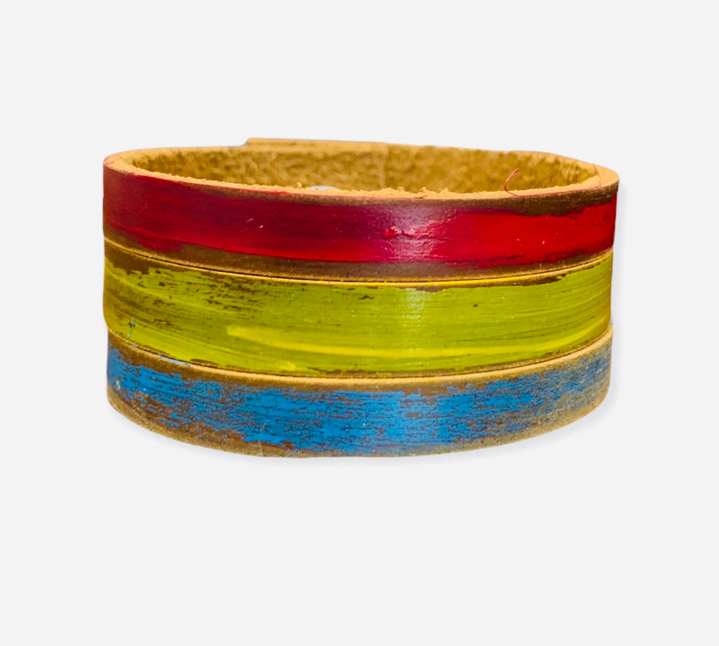 Pride Flag Leather Cuffs