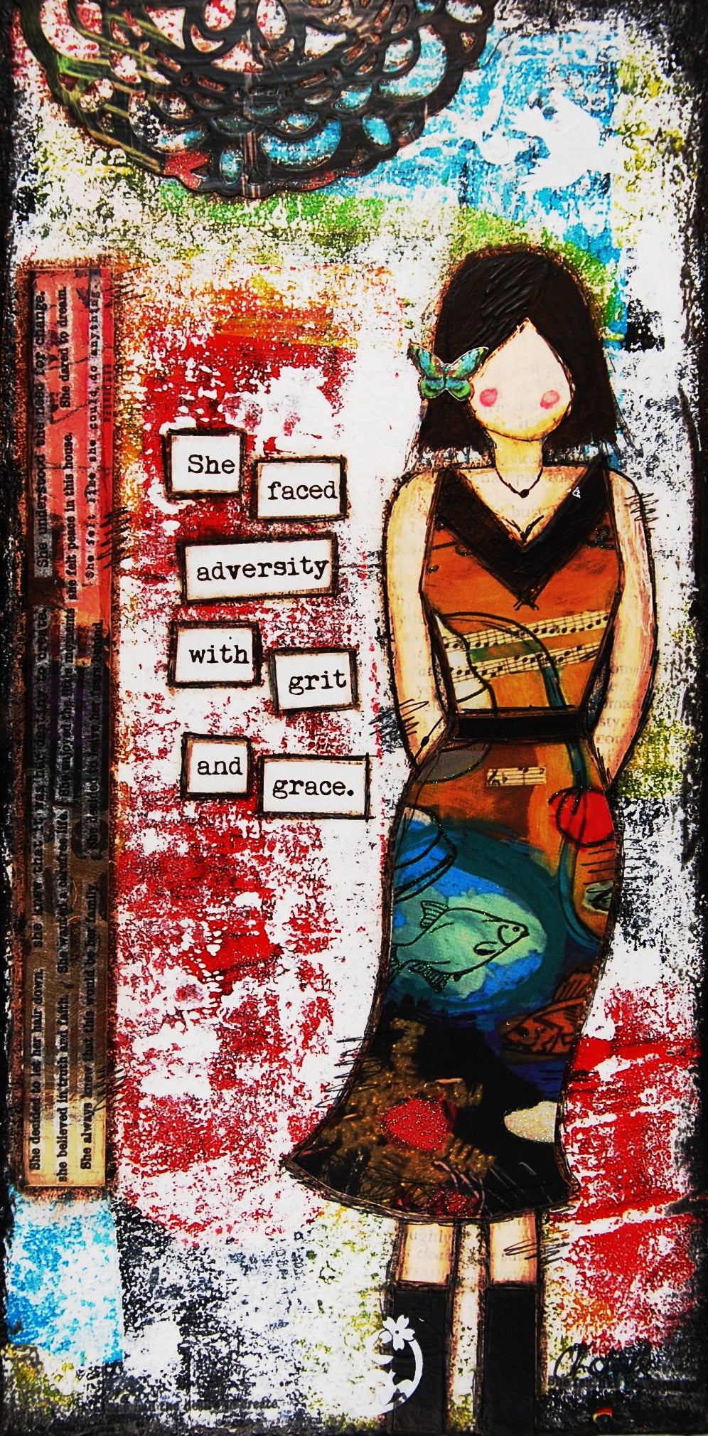 “She Art" Mounted Art Prints 6x12 - Fearless hART
