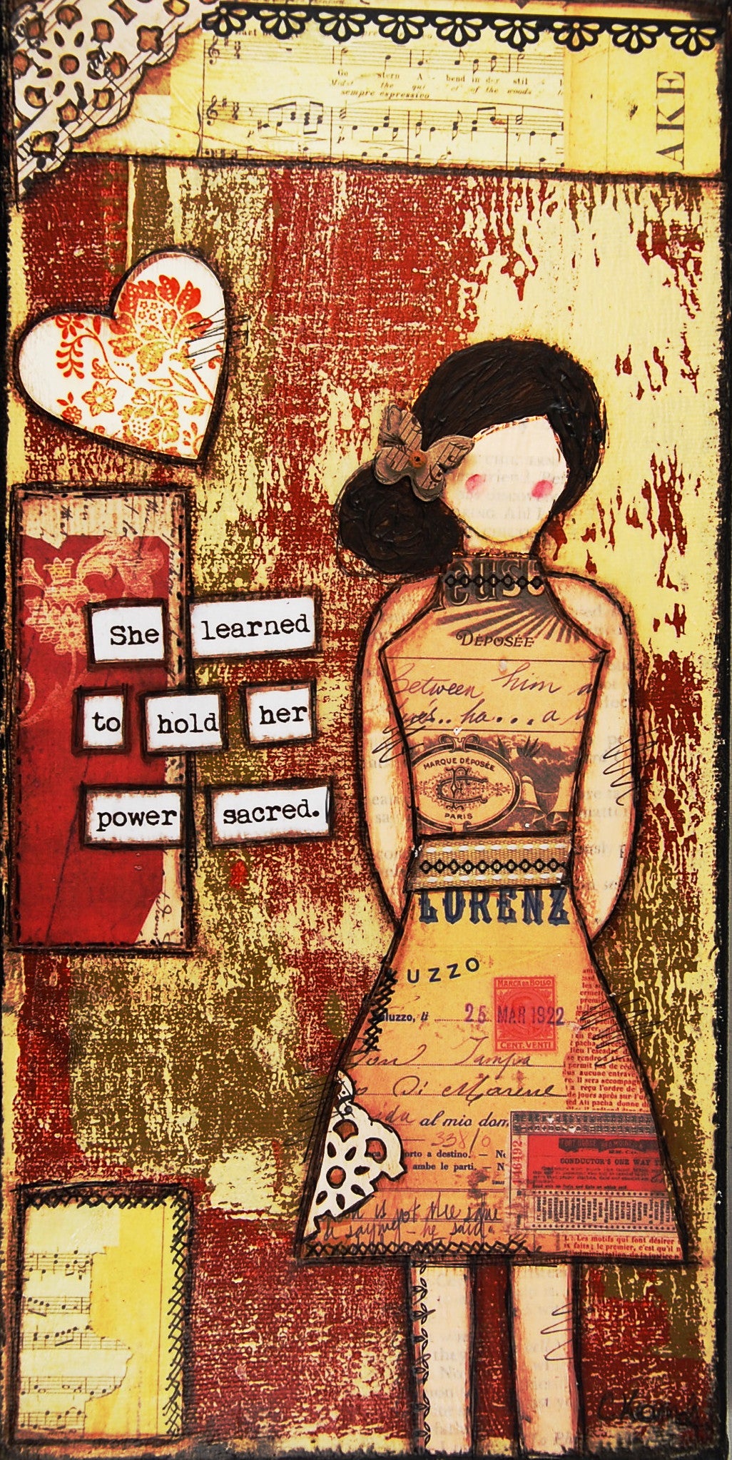 “She Art" Mounted Art Prints 6x12 - Fearless hART