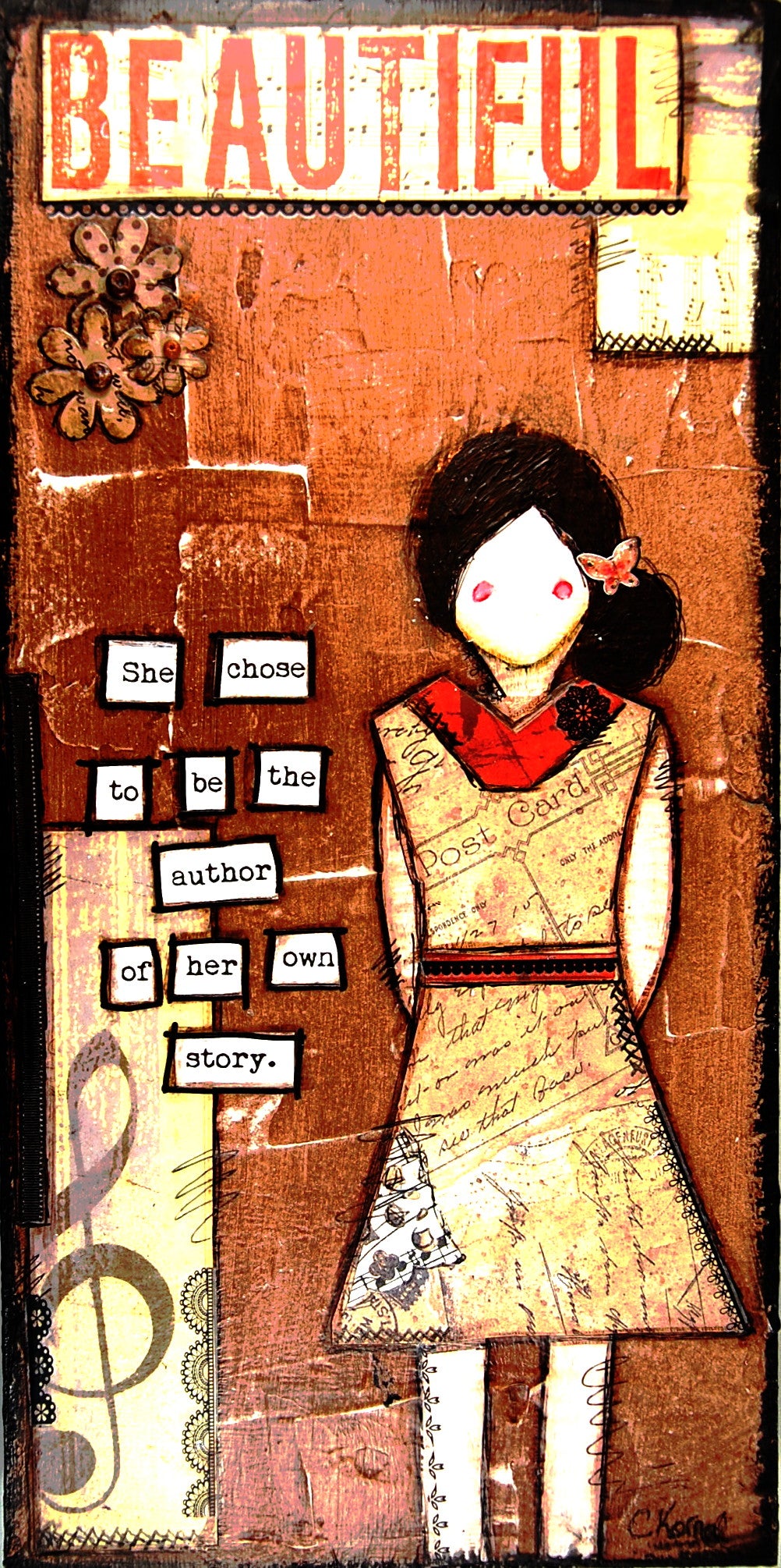 “She Art" Mounted Art Prints 6x12 - Fearless hART