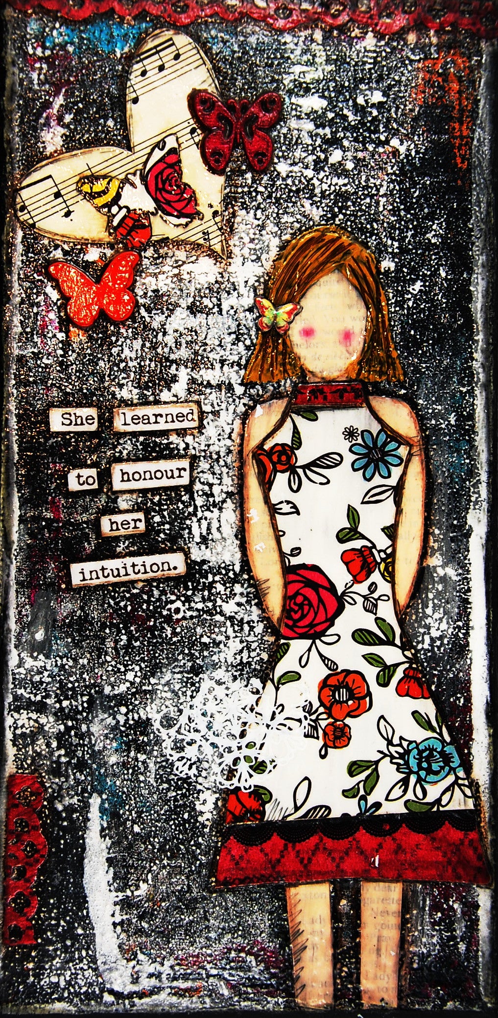 “She Art" Mounted Art Prints 6x12 - Fearless hART