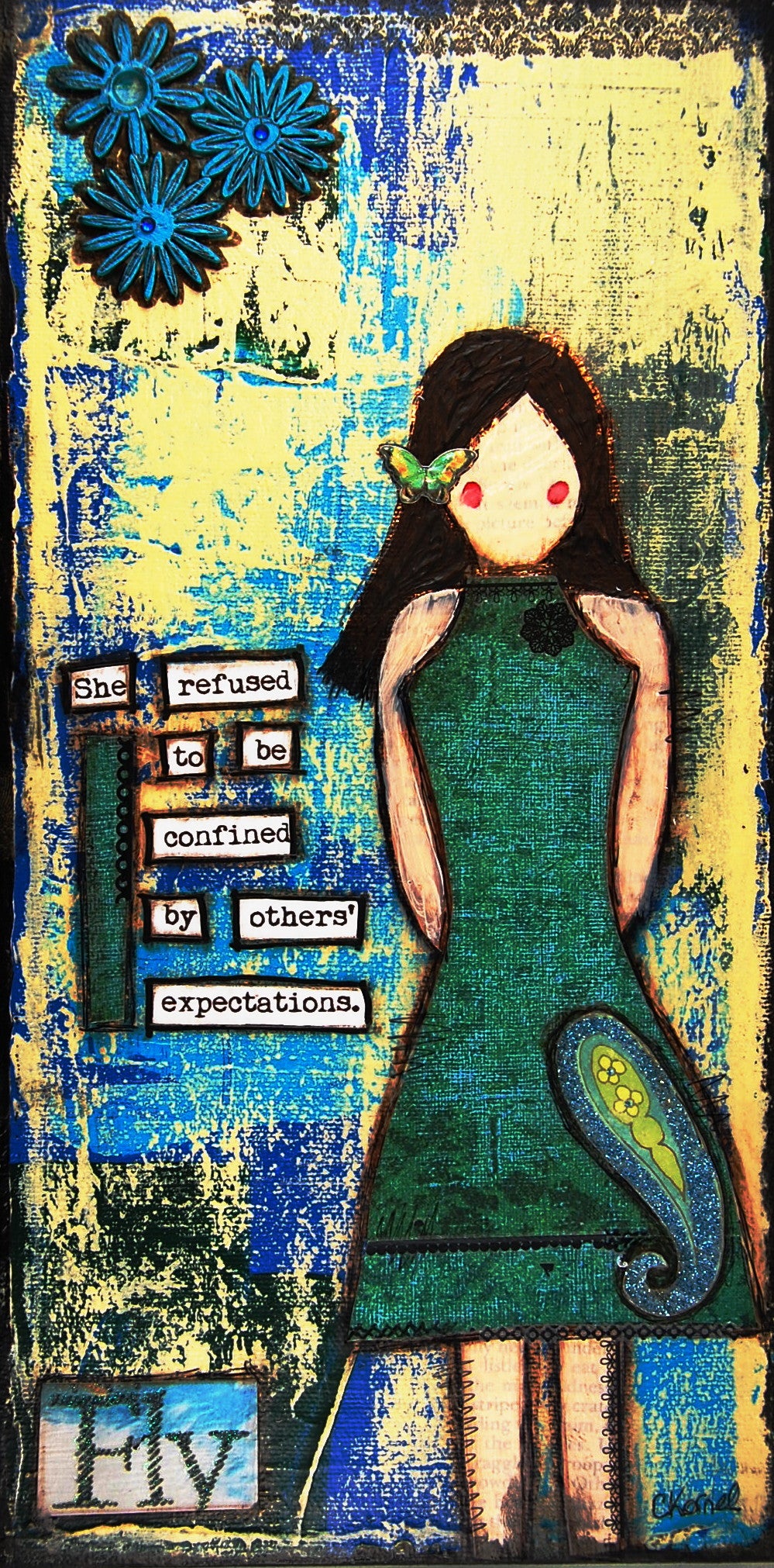 “She Art" Mounted Art Prints 6x12 - Fearless hART
