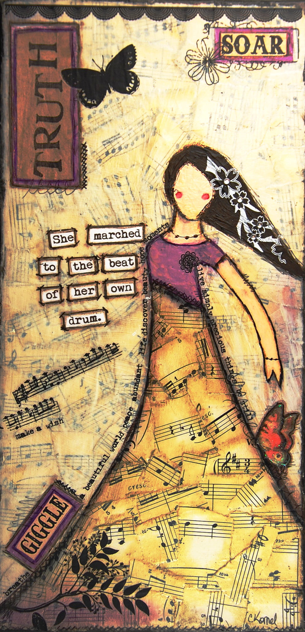 “She Art" Mounted Art Prints 6x12 - Fearless hART