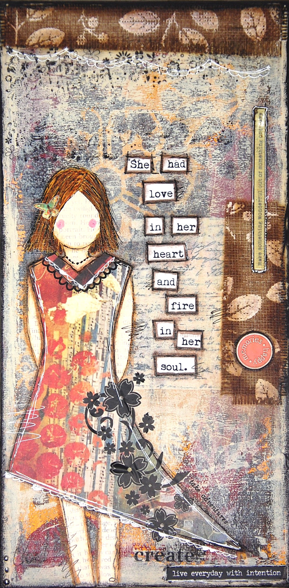 “She Art" Mounted Art Prints 6x12 - Fearless hART