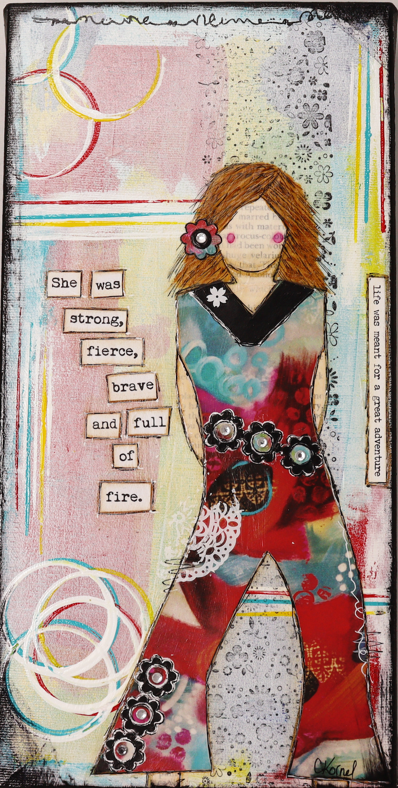 “She Art" Mounted Art Prints 6x12 - Fearless hART