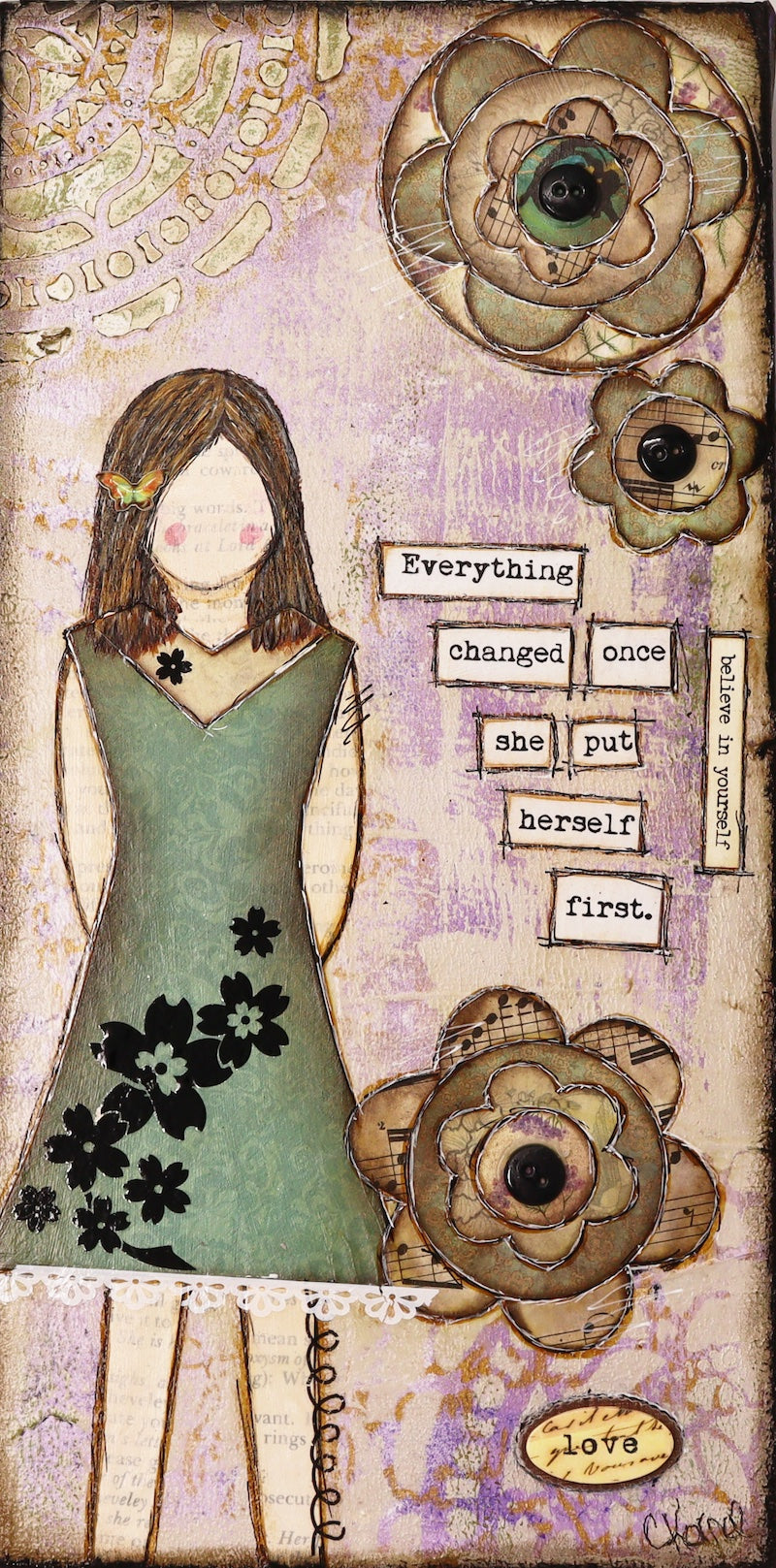 “She Art" Mounted Art Prints 6x12 - Fearless hART
