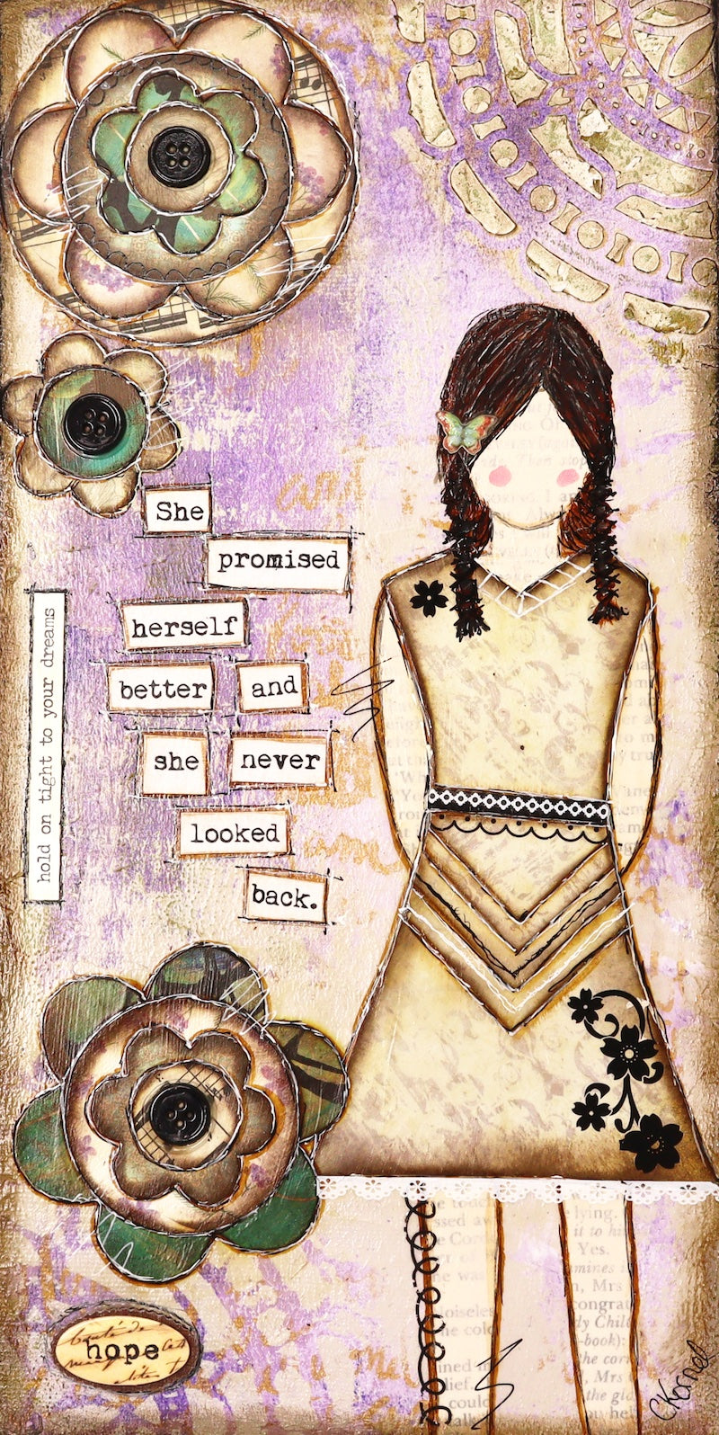 “She Art" Mounted Art Prints 6x12 - Fearless hART