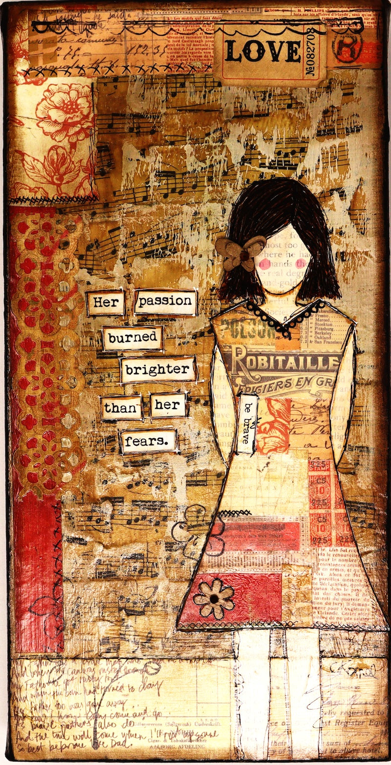 “She Art" Mounted Art Prints 6x12 - Fearless hART