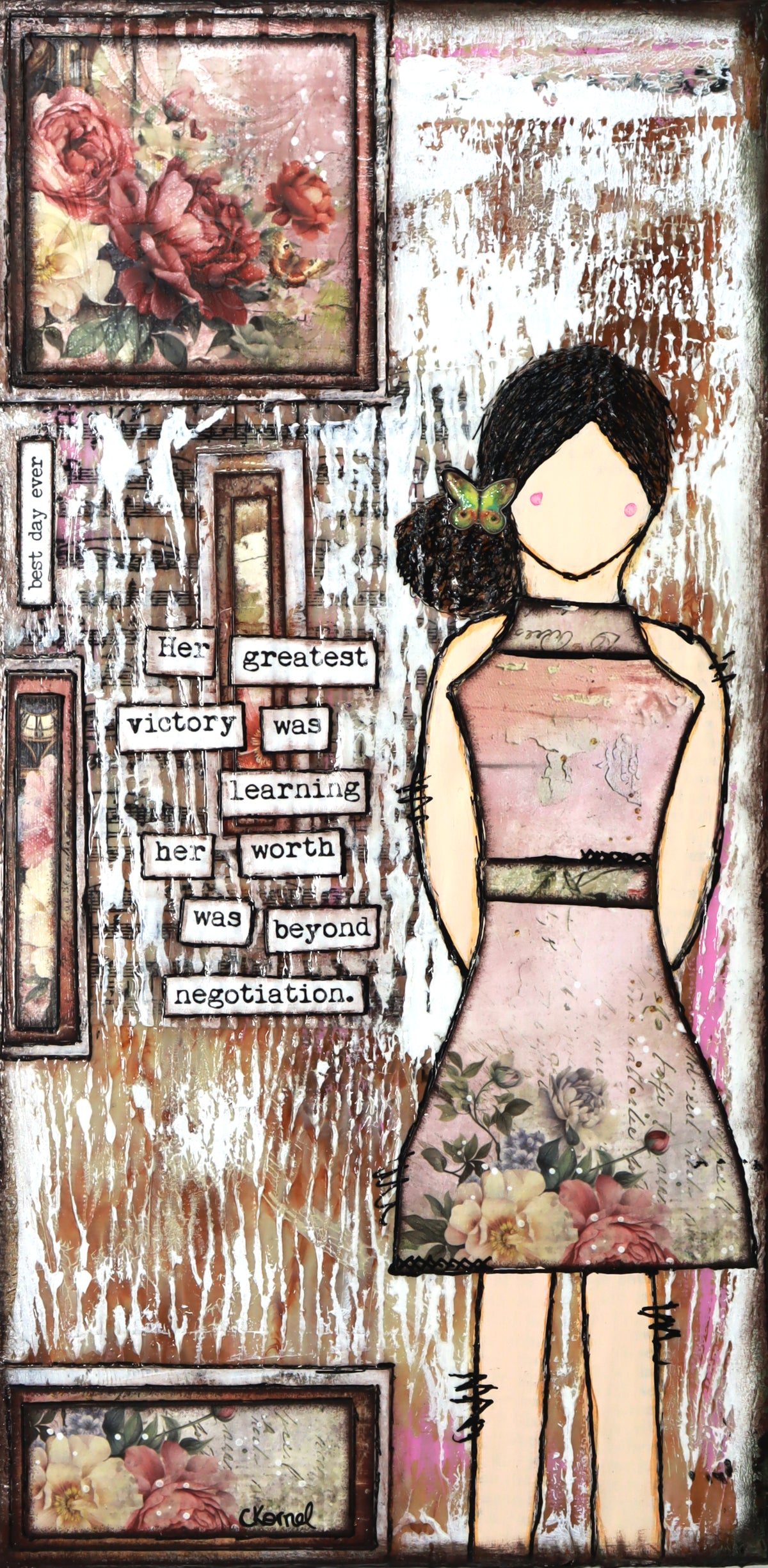 “She Art" Mounted Art Prints 6x12 - Fearless hART