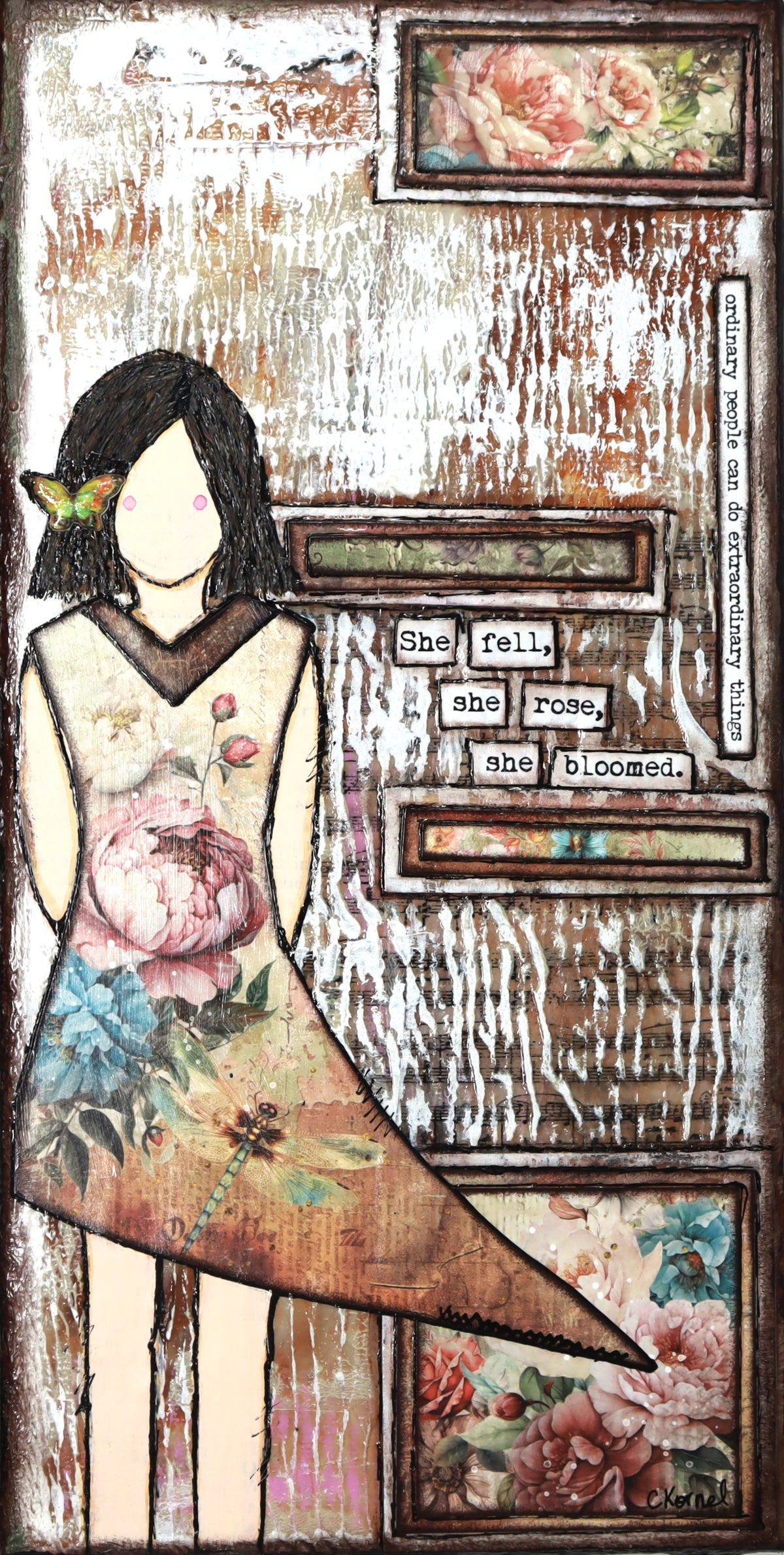 “She Art" Mounted Art Prints 6x12 - Fearless hART