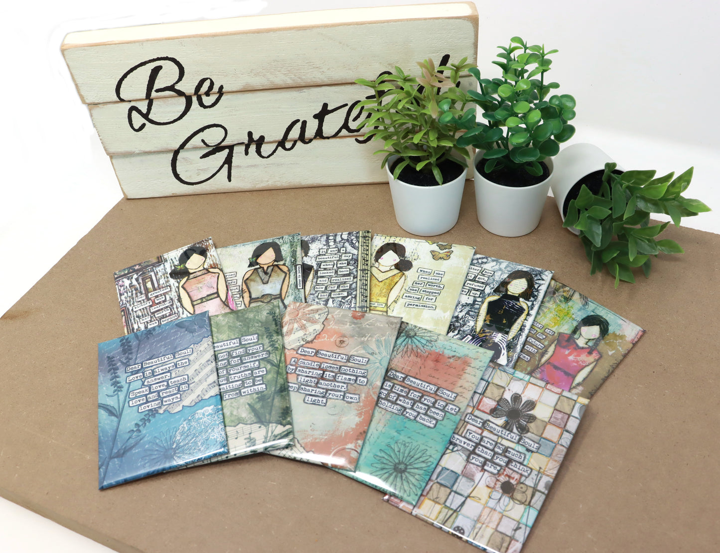 Dear Beautiful Soul Empowering Art Magnets