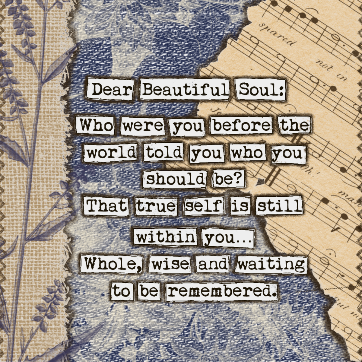 Dear Beautiful Soul Mounted Tiles 8”x8” - Fearless hART
