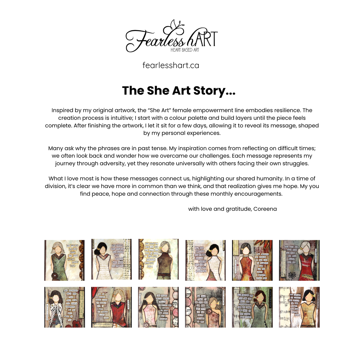"She Art" 2027 Calendar - Fearless hART