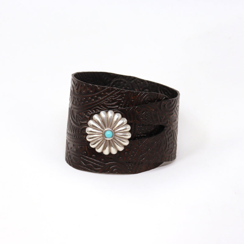 Button Cuffs - Leather
