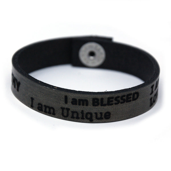 "I Am" Empowerment - Leather Wrap Bracelet