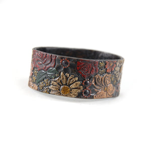 Floral Inspirations Wide - Leather Cuff